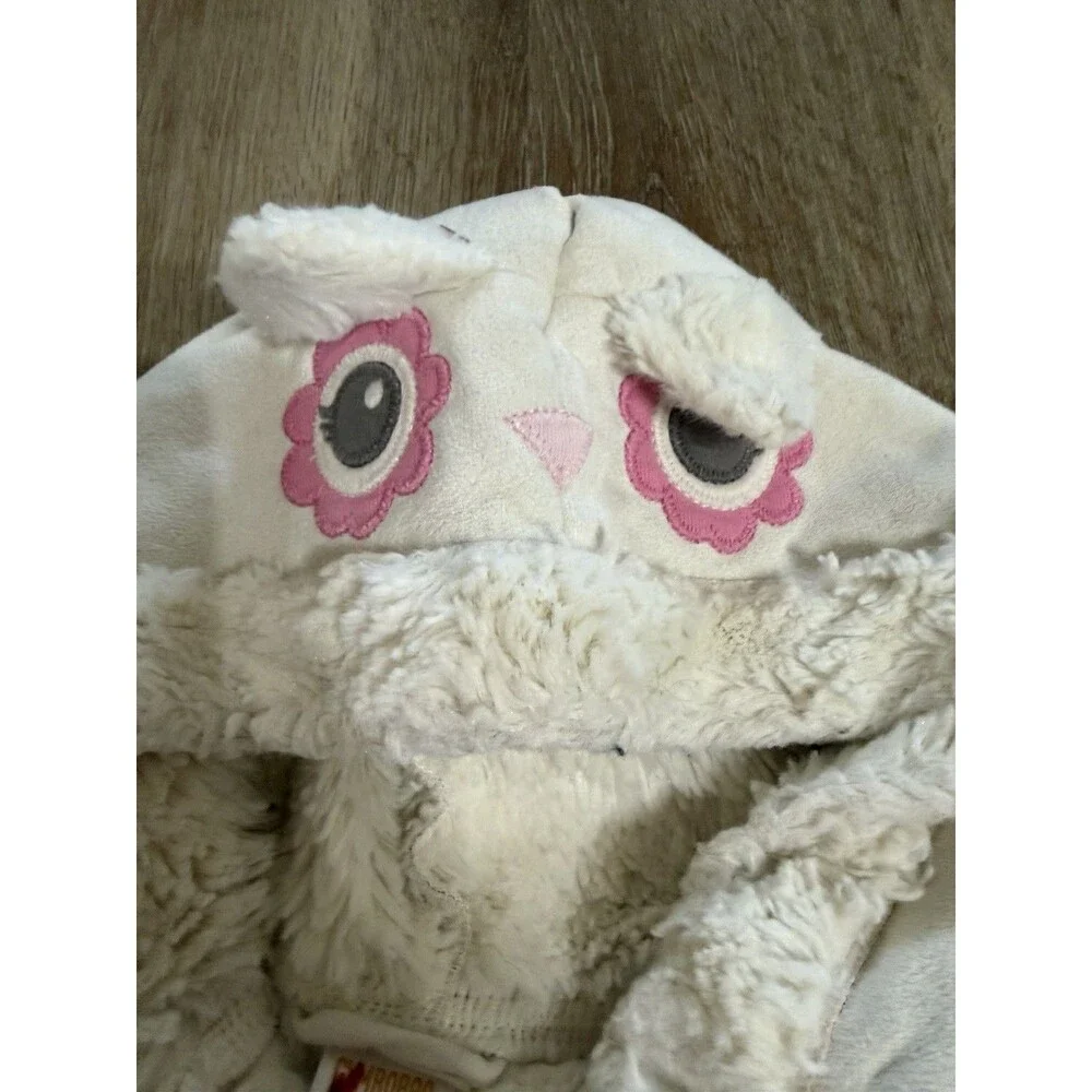 Gymboree Girls Faux Suede Off White Owl Hood Jacket 2T-3T